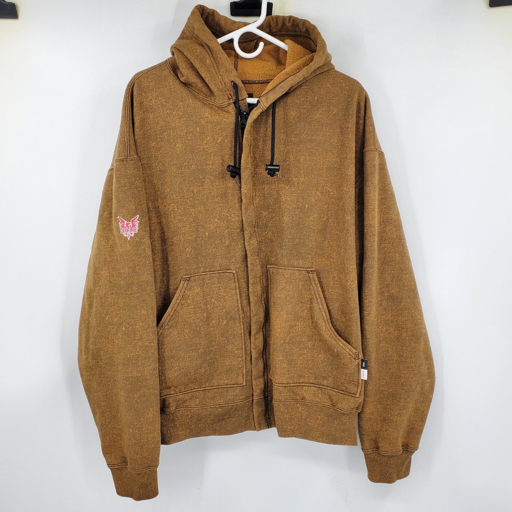 DRIFIRE Mens Brown FR Tacoma Fleece Full Zip Hoodie CAT 3 NFPA 2112 Large USA